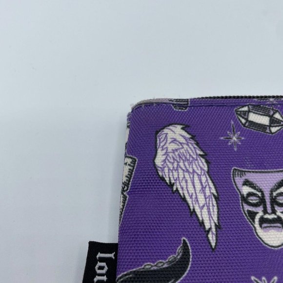 DISNEY LOUNGEFLY cosmetics case / small bag w/ ZIP TOP in PURPLE VILLAINS - VGUC - Picture 3 of 15